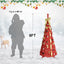 Pre-lit 6FT pop-up Christmas tree with festive decorations in a warm indoor setting