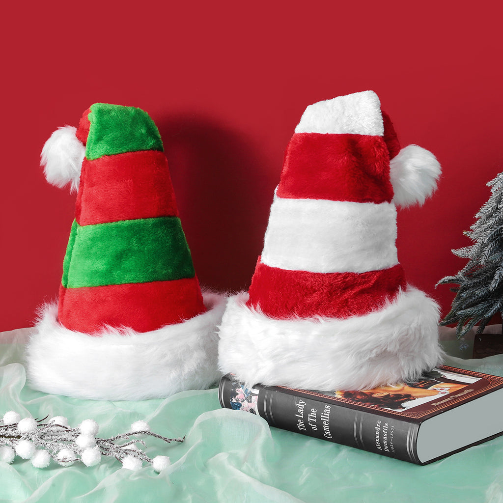 Children's Christmas Hat in Festive Red and Green for Family Holiday Fun