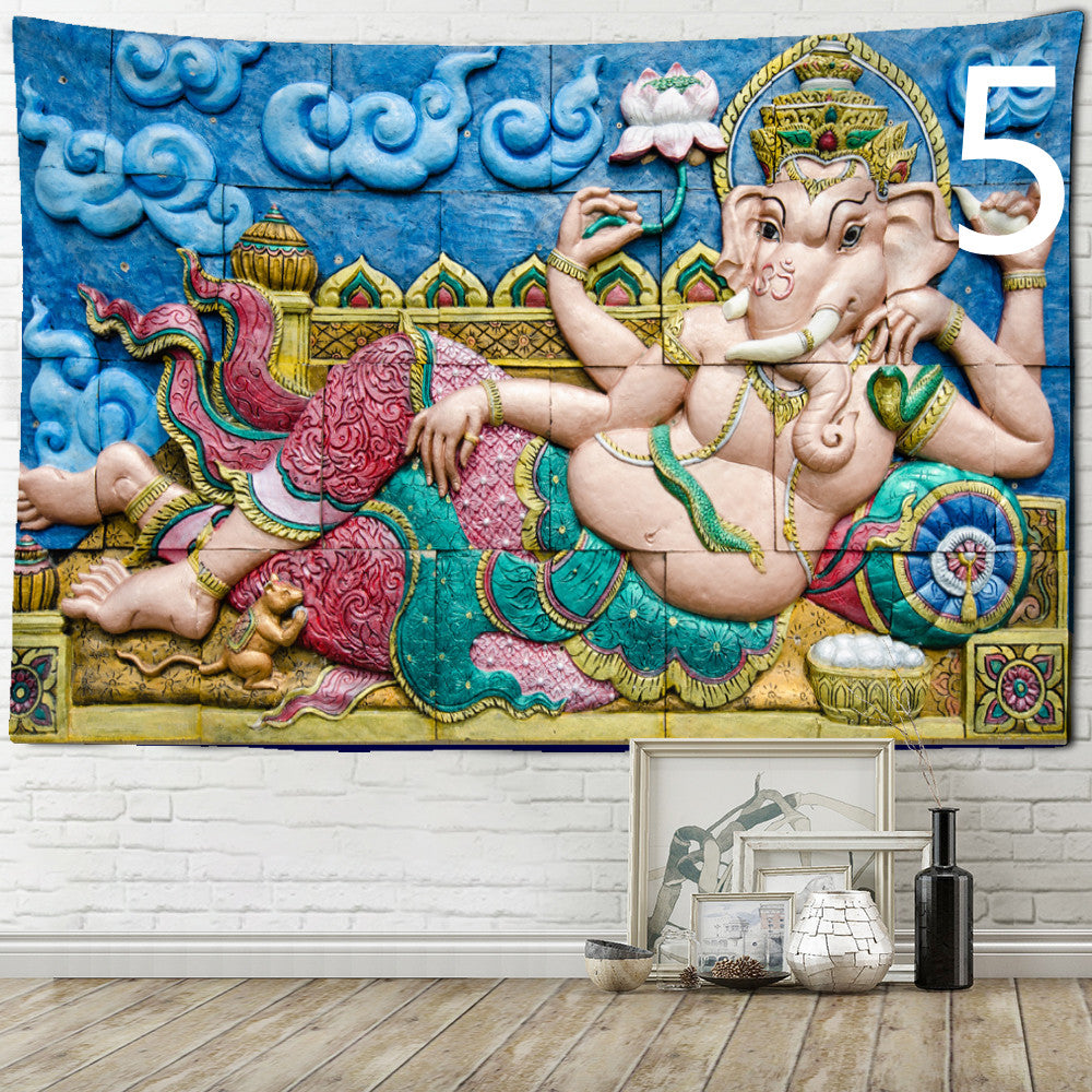 Christ Jesus art wall tapestry with printed sacred imagery for home decor Main image