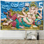 Christ Jesus art wall tapestry with printed sacred imagery for home decor