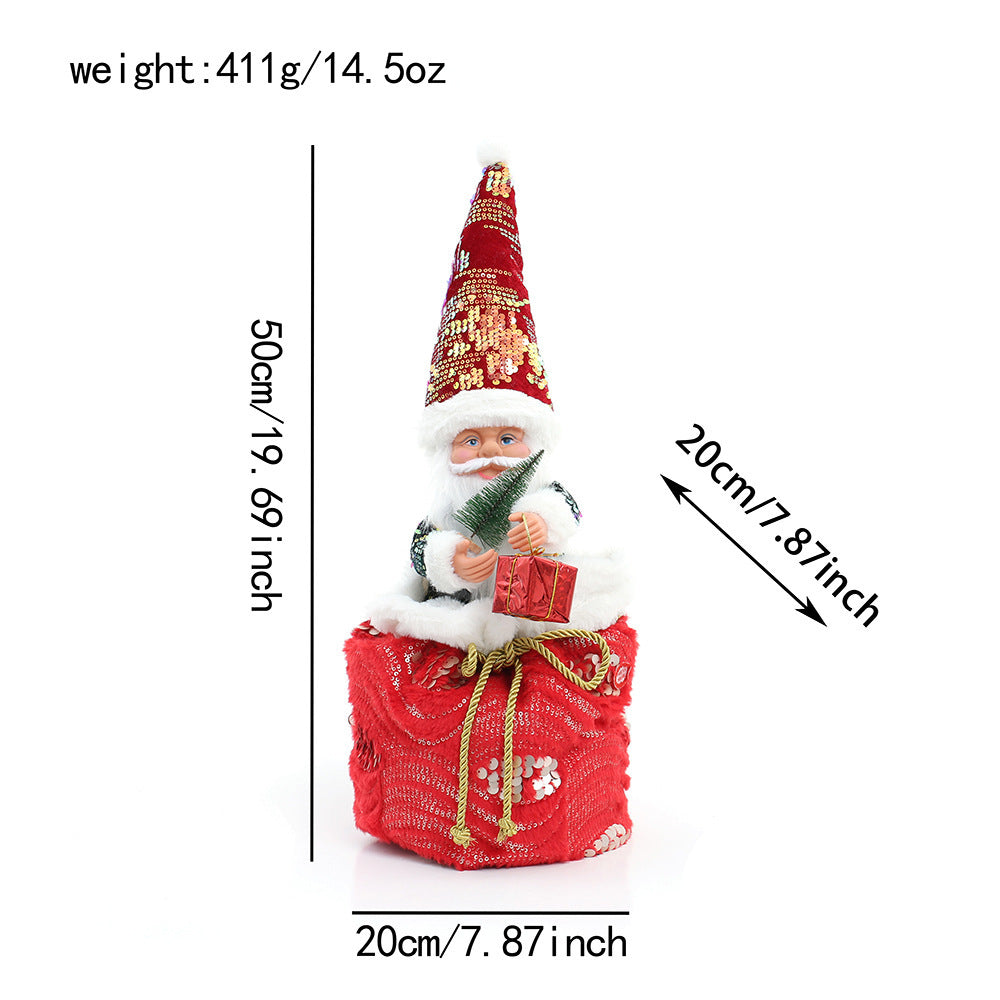 Whimsical dancing Santa decoration adding holiday cheer to any space