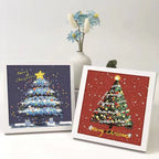 Four Christmas tree style variations for diamond painting