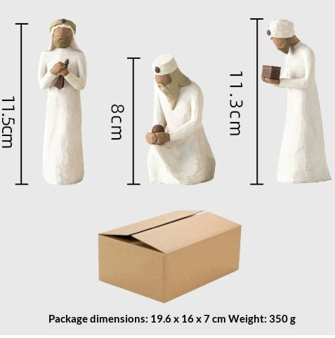 Ten-piece Jesus ornament set for Christian home display