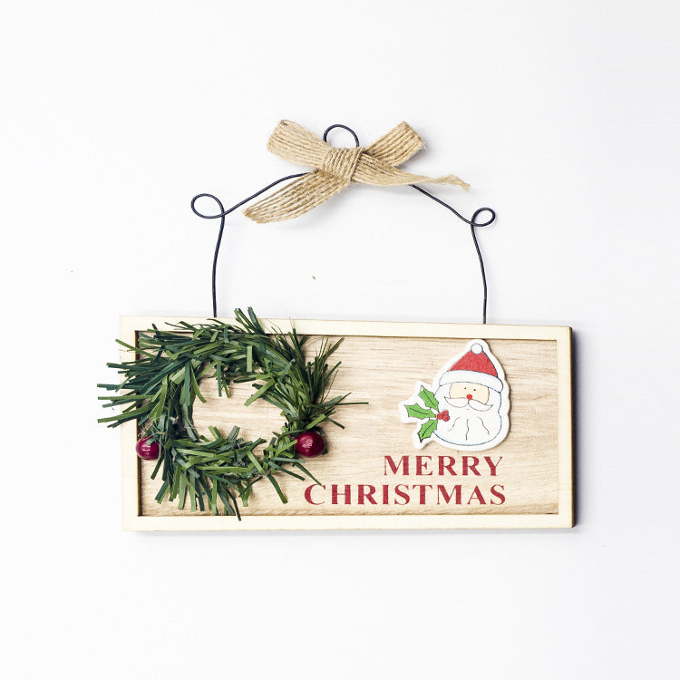 Wooden Painted Christmas Doorplate Secondary image