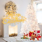 Christmas tree with memory wire shaping in living room