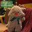 Soft plush Christmas tree pillow with PP cotton filling in festive green for Christian home decor