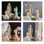 Close-up of white resin Jesus ornament figure, product name with devotional keyword