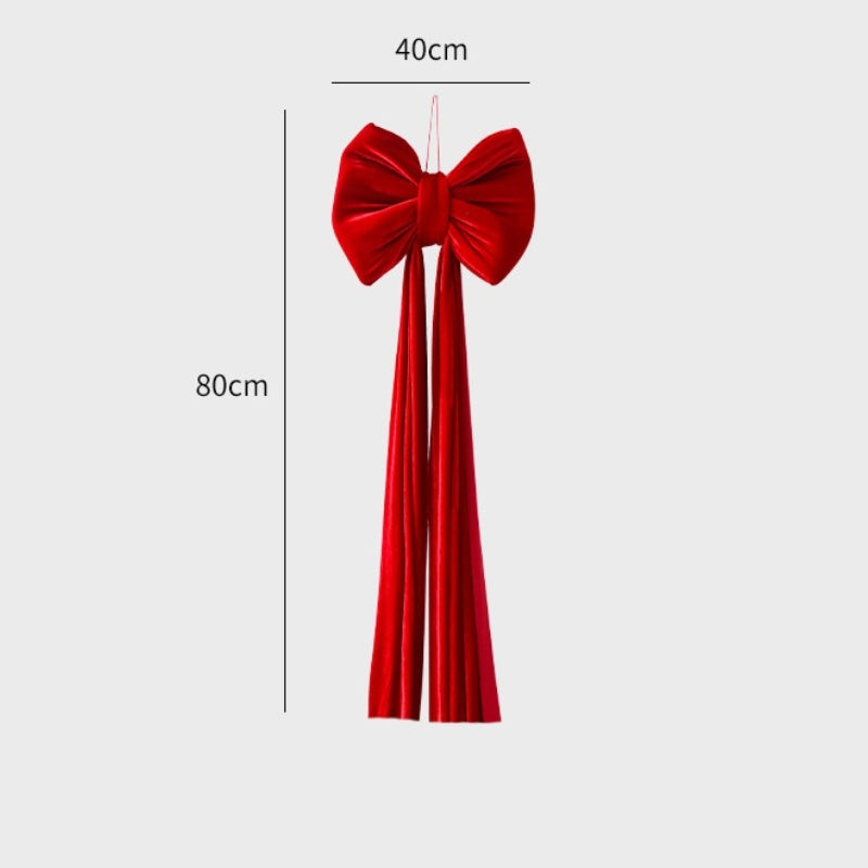 Velvet Christmas Bow Decoration - Christian Home Decor