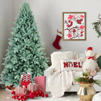 Blue PE/PVC hybrid Christmas tree branches detail view