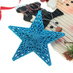 Individual five-pointed star ornament showing dimensional depth and shine