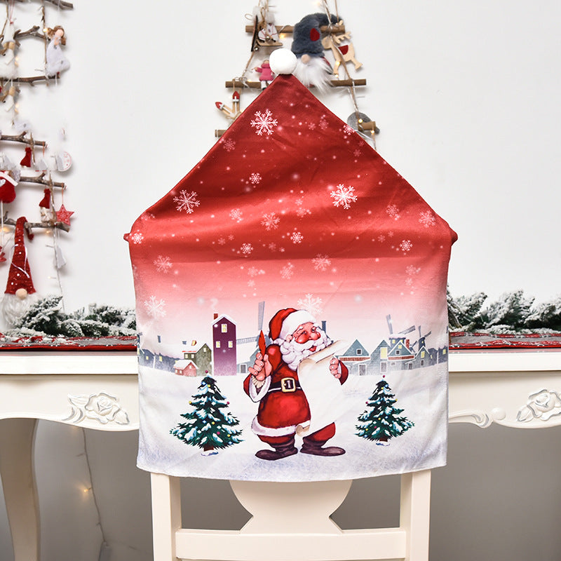 Cartoon style chair cover bringing Christmas cheer to your dining area