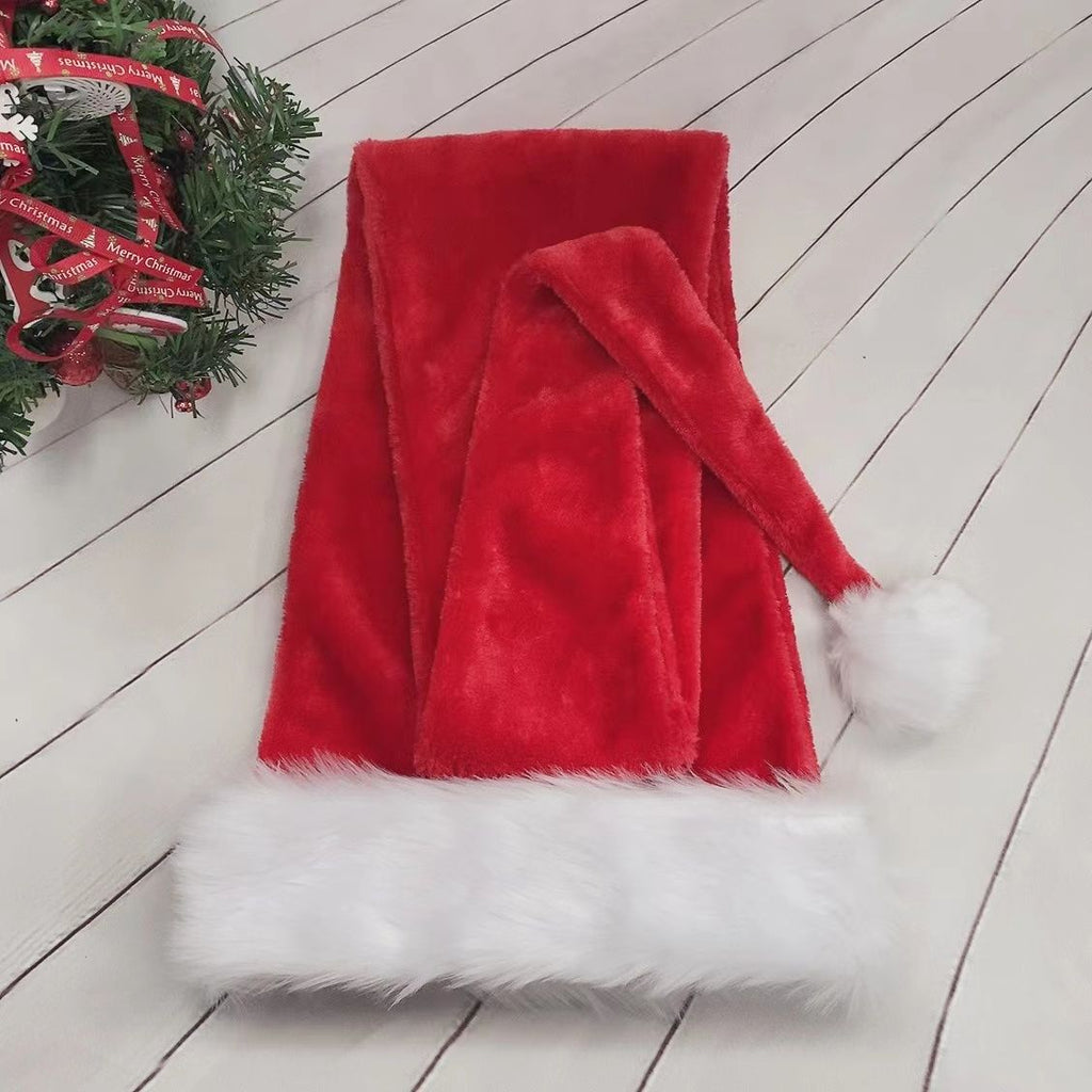 Cozy polyester Santa hat in festive red for holiday gatherings