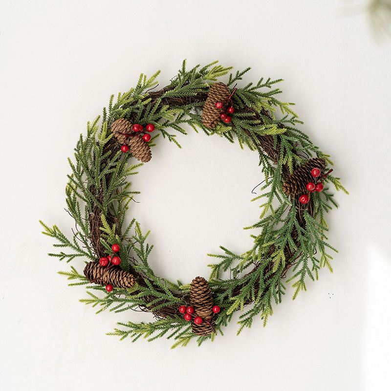 Christmas scene setting door hanging garland for festive display
