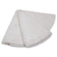 White plush Christmas tree skirt displayed flat showing full circular shape and plush texture for Christmas home decor