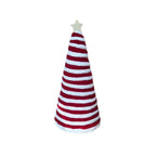 Cotton thread Christmas tree ornament in festive red for gift wrapping