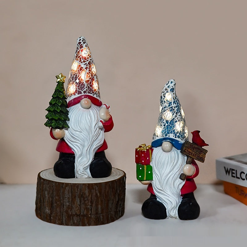 Christmas tree resin statue ornament displaying festive craftsmanship