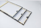 Wooden frame detail on inspirational canvas wall art piece