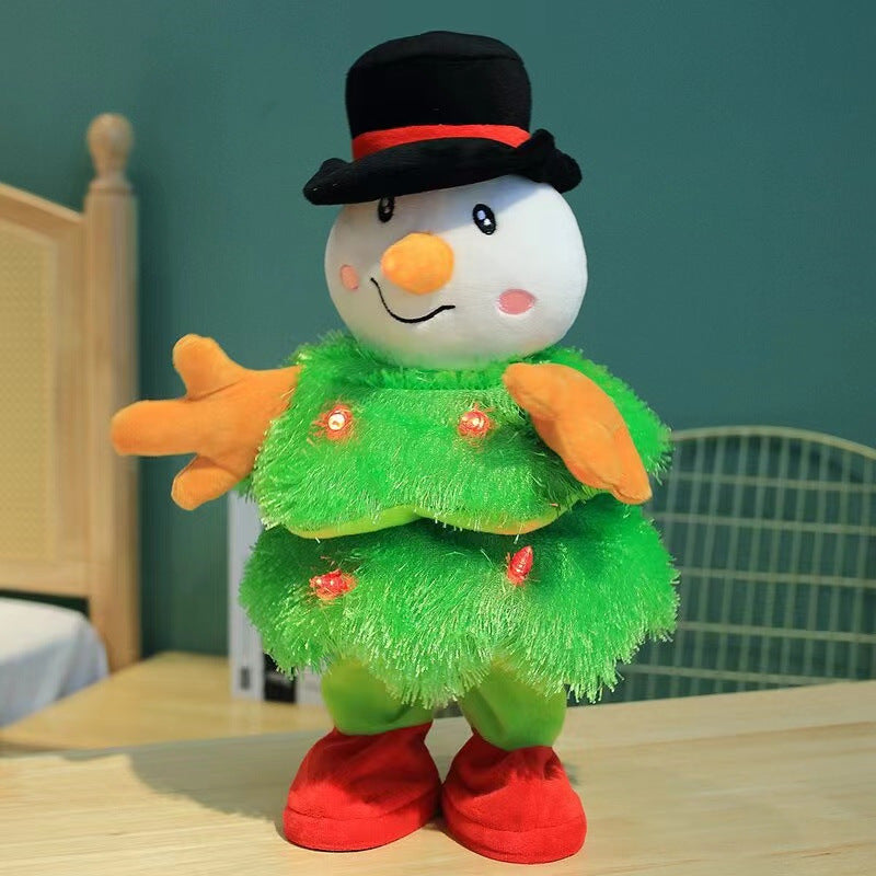 Musical Christmas deer plush toy decoration Main image