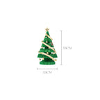 Nordic style paper origami Christmas tree ornament on white background