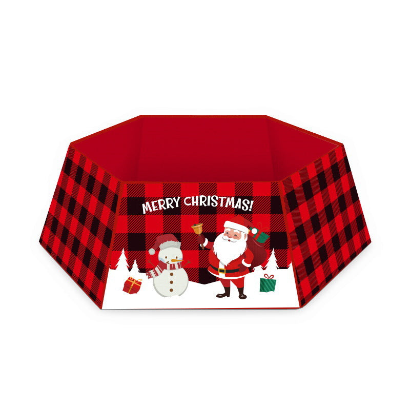 Set of 6 Christmas tree skirt color variants for holiday decorating