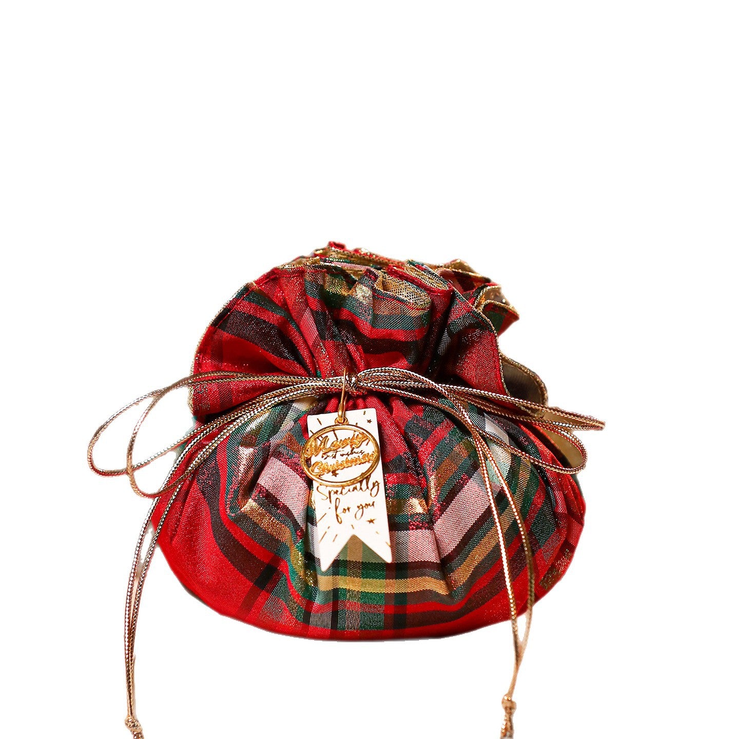 Red minimalist fabric tote bag decoration for Christmas gifts Main image