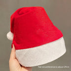 Big red Christmas plush decoration hat bold festive holiday statement