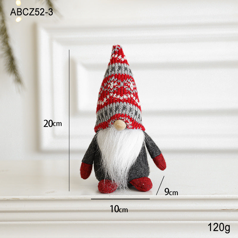 Gray clothed Christmas Rudolf ornament with soft cloth texture
