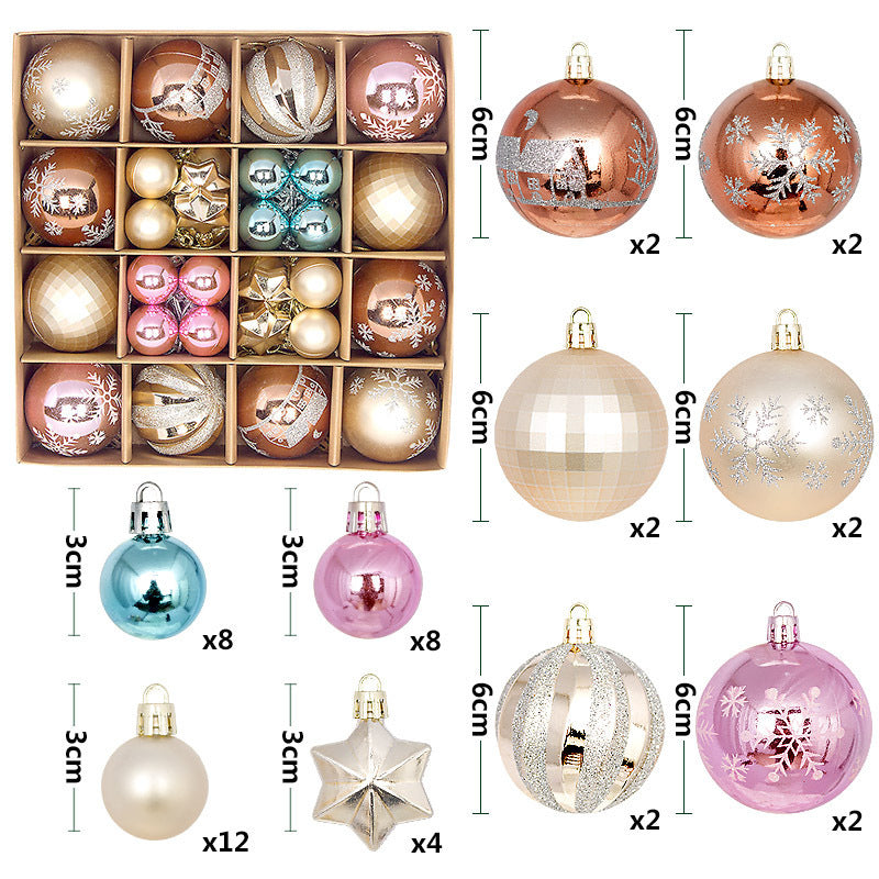 Painted electroplated Christmas balls for traditional and contemporary trees