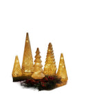 Holiday ornament with glazed finish for Christmas tree or mantle display