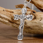 Silver cross pendant gift box presentation for special occasions