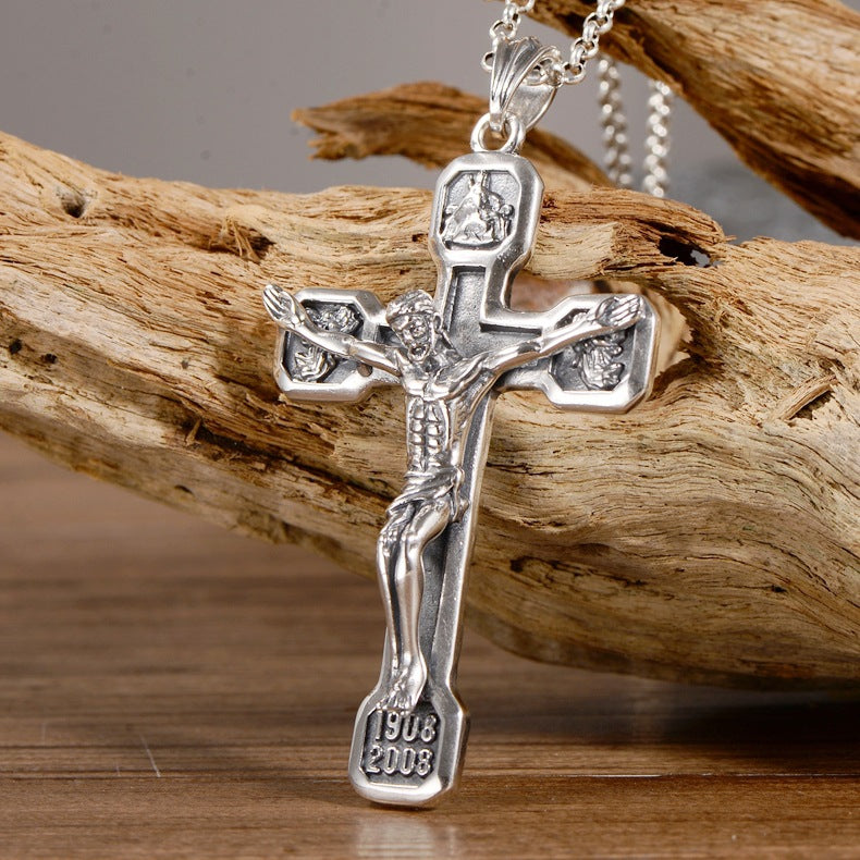 Silver cross pendant gift box presentation for special occasions