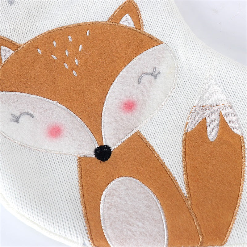 Golden fox Christmas stocking as charming holiday home accent