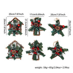 Five-pointed star ornament with ribbon detail on a decorated Christmas tree, faith gift