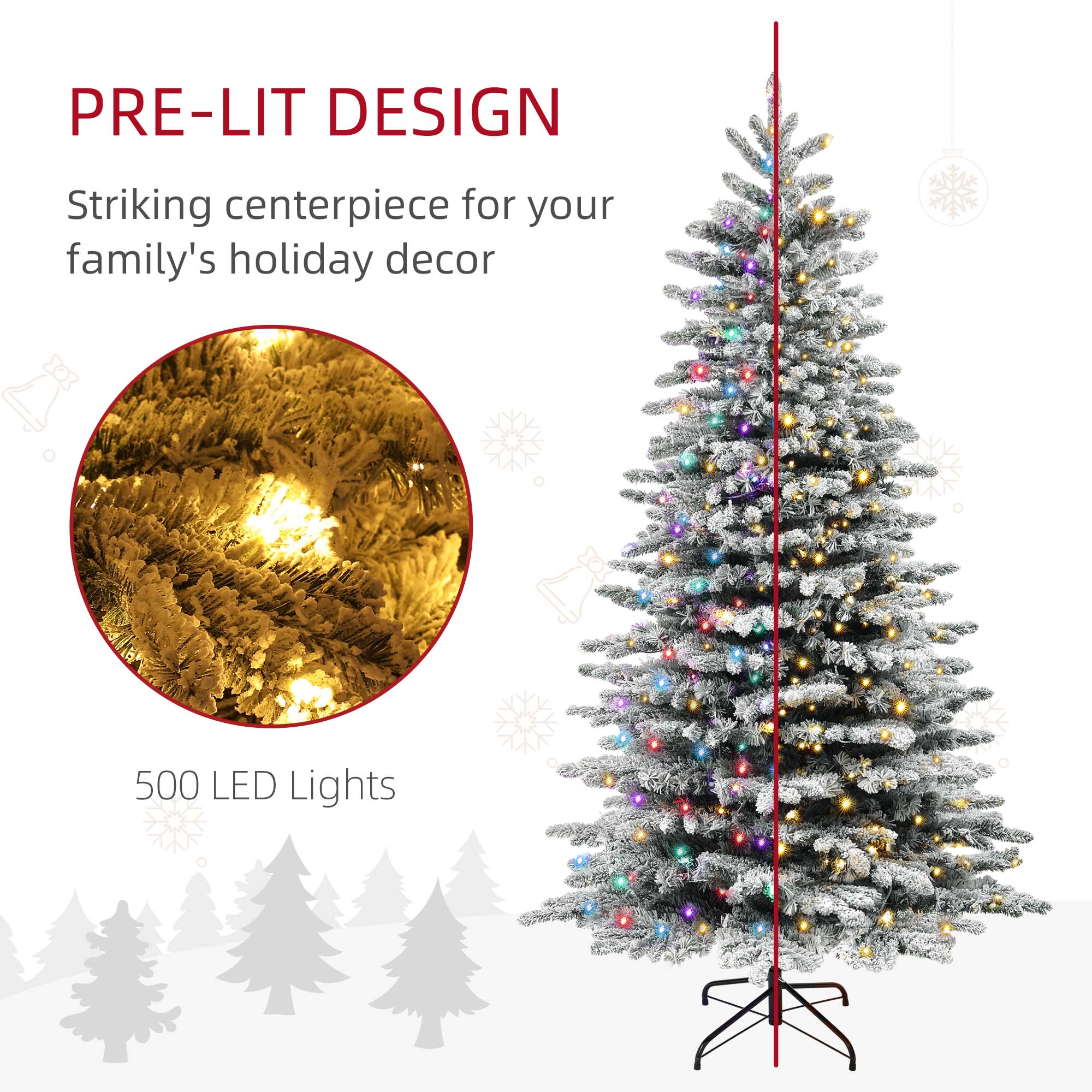 Christmas tree displayed with wrapped gifts underneath in festive room setting