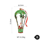 Iron snowman Christmas tree ornament with umbrella design
