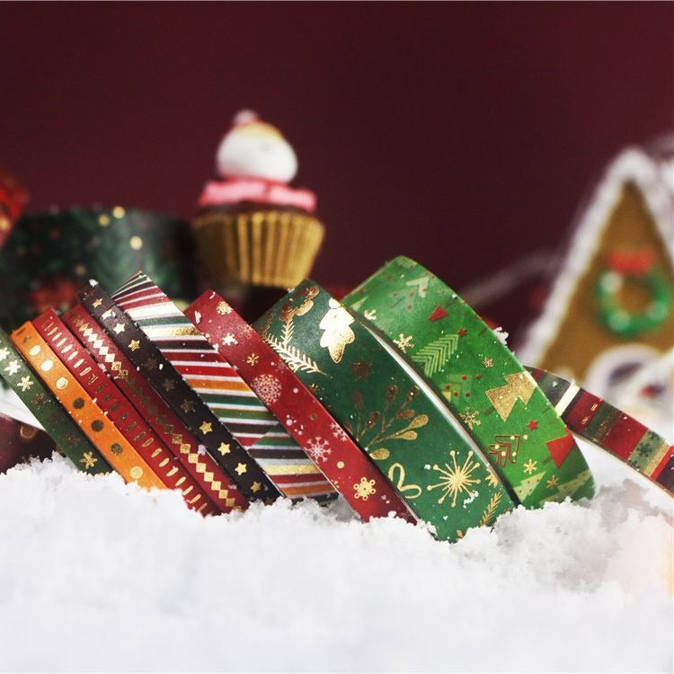 Festive Christmas Washi Tape Set for faith-based gift wrapping and cards