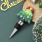 Holiday themed bottle stopper for Christmas entertaining