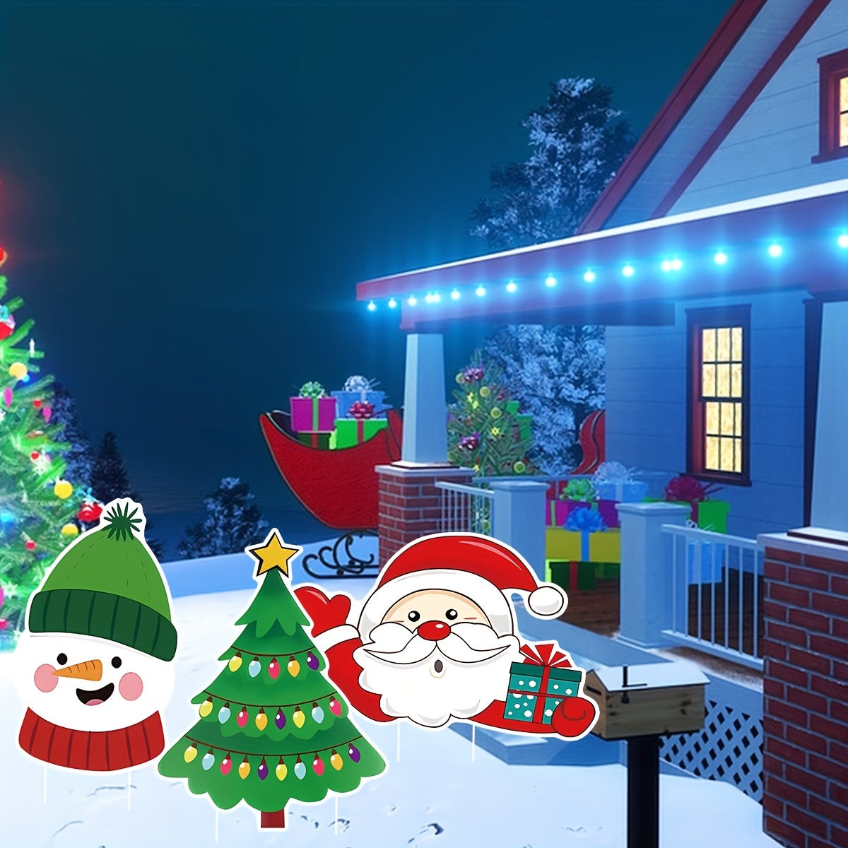 Santa Claus yard decoration for Christmas season