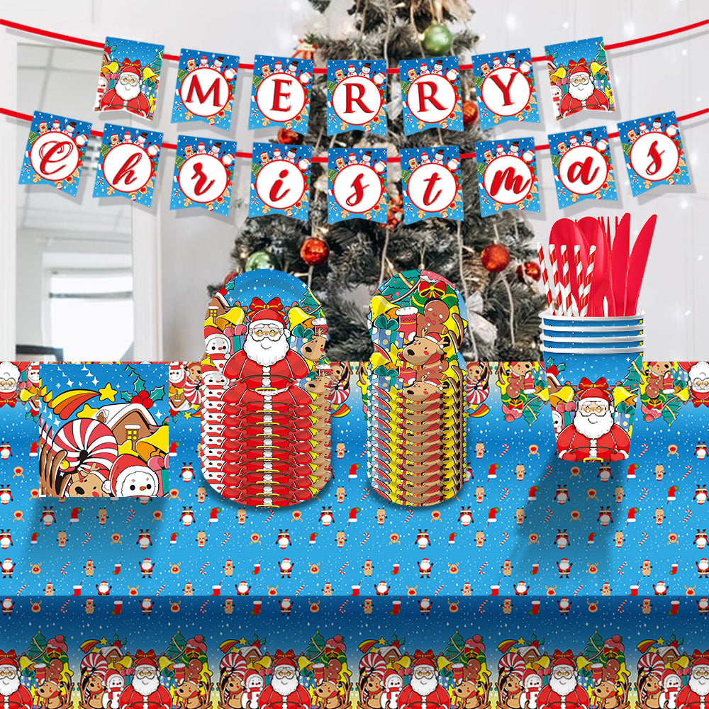 Christmas home decor set showcasing festive elements