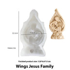 DIY aromatherapy candle mold with angel wing silhouette