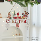 Wooden Christmas tree ornament with letter card design showcasing festive holiday charm