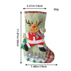 Set of cloth Christmas tree ornaments with charming holiday characters