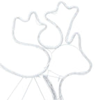 Christmas LED decoration featuring multicolor string lights on white background