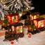 Bronze Christmas train desktop decoration with warm glow