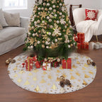 Festive plush Christmas doormat with snowflake star design for holiday home entryway