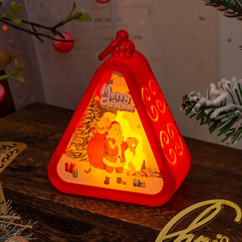 White old man Christmas candle lamp ornament displaying vintage charm