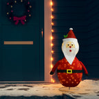 Red LED Santa Claus decoration standing 120 cm tall in festive holiday setting