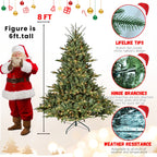 Close-up of mixed PE/PVC needle texture on Christmas tree branches
