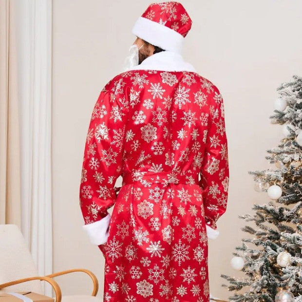 Festive Christmas Outfit Costume Set with Hat and Beard - Christian Home Decor